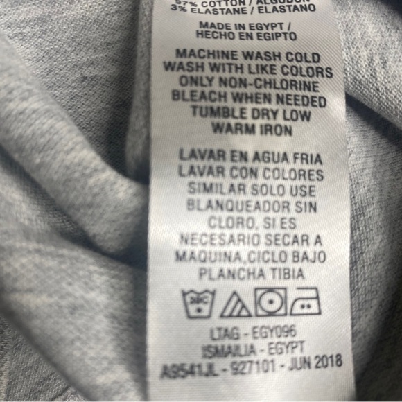 NWT Lee Heather Grey Long Sleeve School Uniform Polo Shirt  Size Lg - Picture 7 of 7